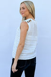 And The Why Hollowed Out Buttoned Tank 