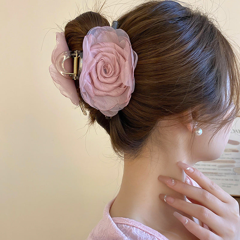 Flower Acrylic Hair Claw Clip 