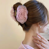 Flower Acrylic Hair Claw Clip 