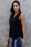 Eyelash Lace V-Neck Tank Top 