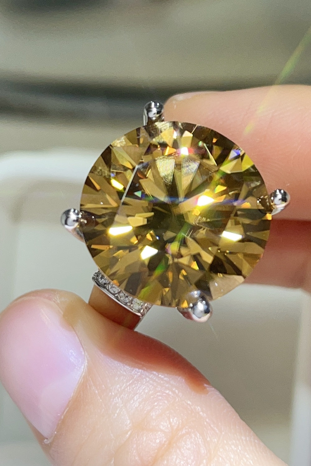 20 Carat Moissanite 925 Sterling Silver Ring Accessories