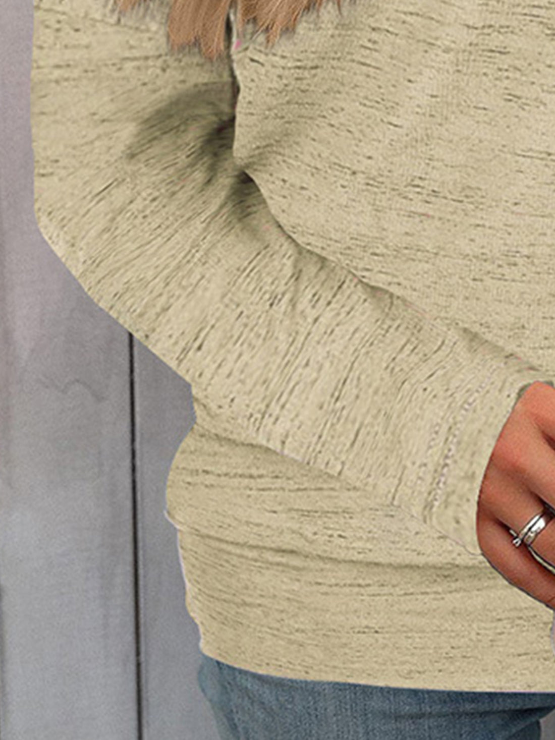 Full Size Heathered Long Sleeve Top 
