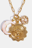 Constellation and Moon Pendant Copper Necklace 