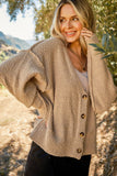 And The Why Button Down Popcorn Sweater Cardigan 