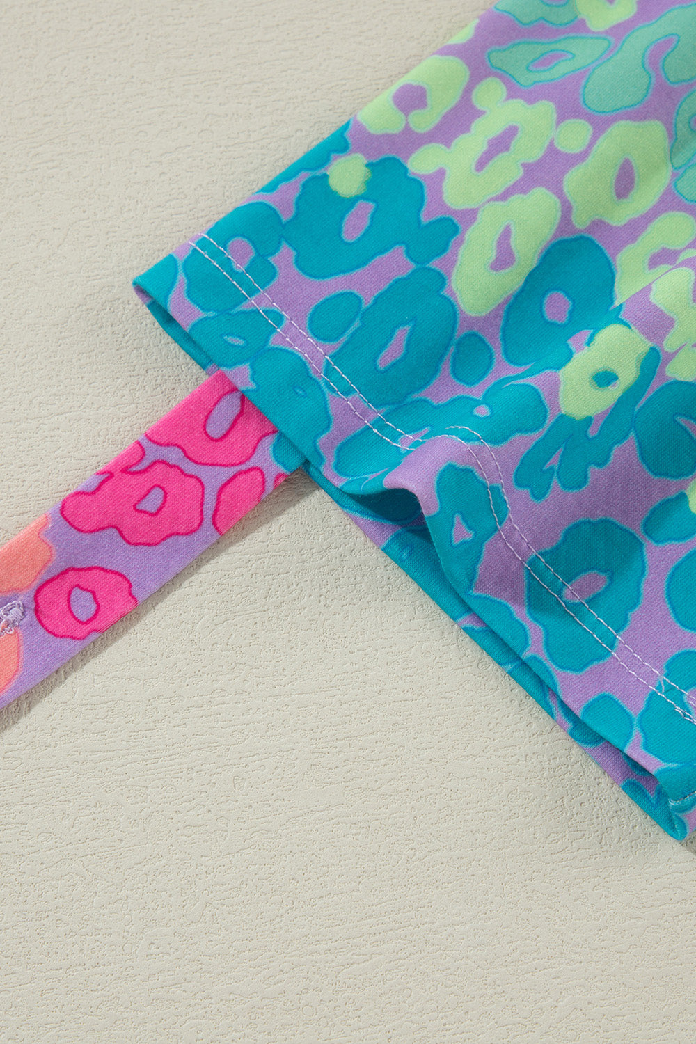 Plus Size Leopard Notched Long Sleeve Blouse 