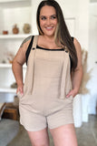 Double Take Full Size Texture Sleeveless Romper 