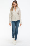 Snobbish PU Leather Biker Jacket with Side Zip Pockets 