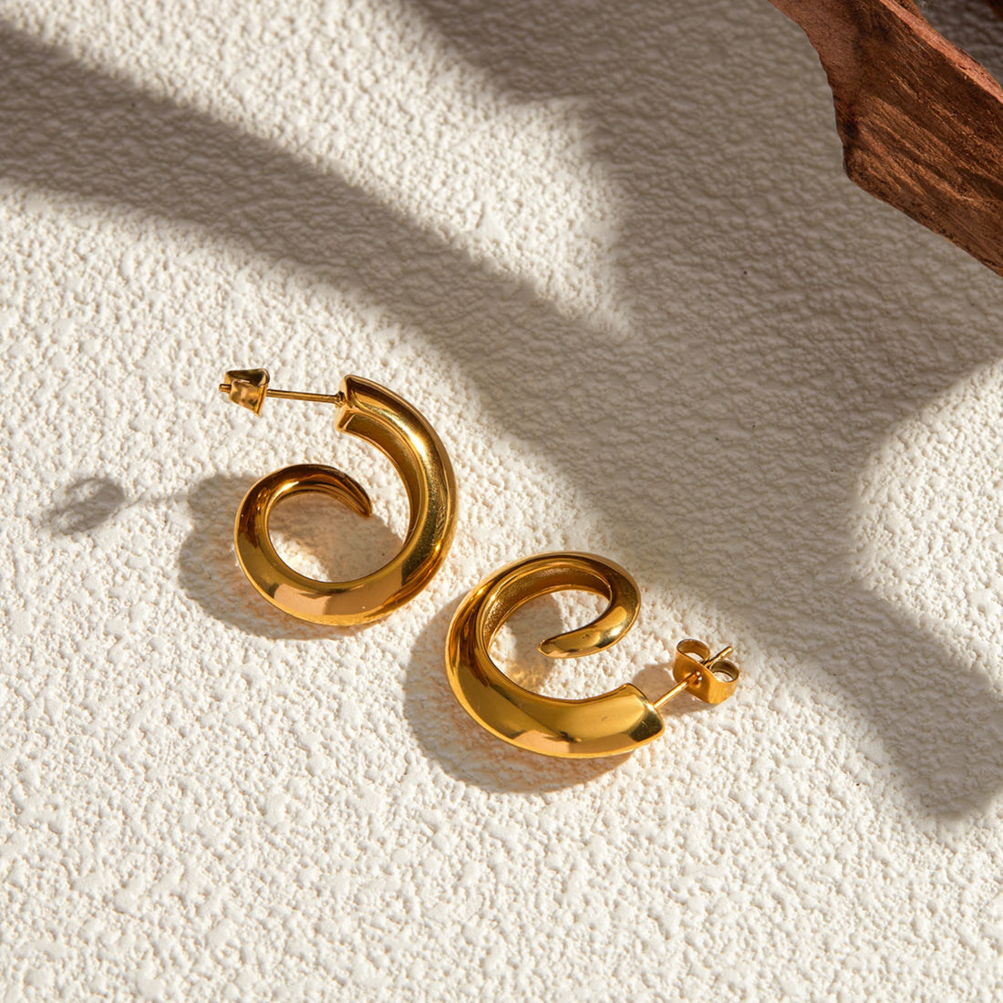 18K Gold-Plated Stainless Steel Earrings 
