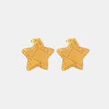 Titanium Steel Star Stud Earrings 