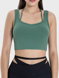 Millennia Crisscross Square Neck Active Tank 