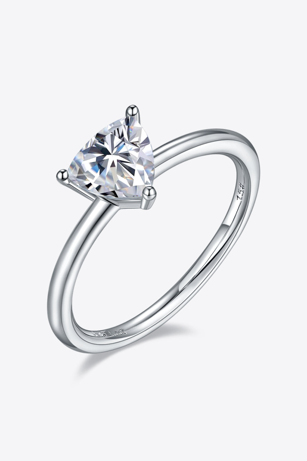 1 Carat Moissanite 925 Sterling Silver Solitaire Ring 