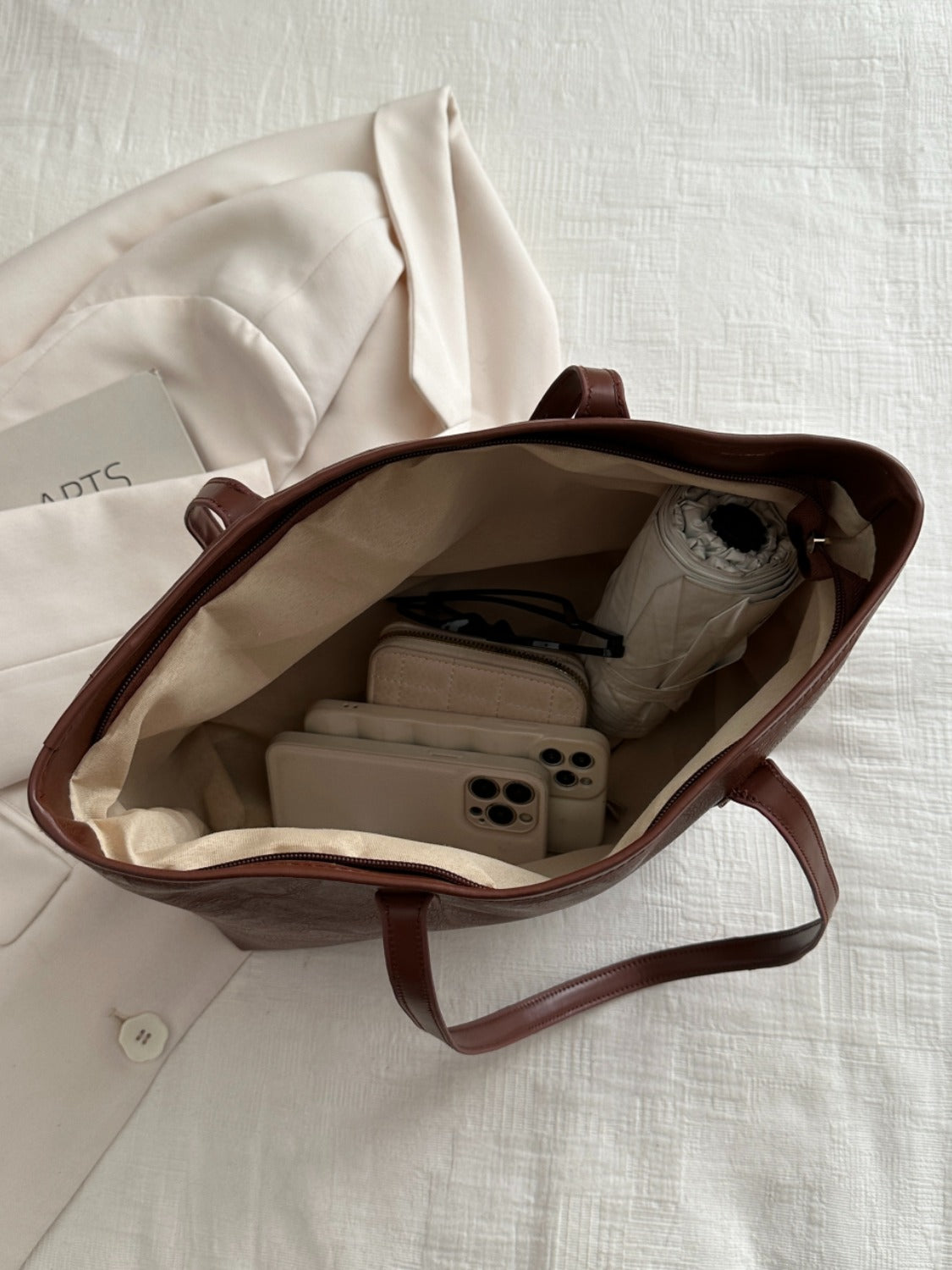 PU Leather Medium Shoulder Bag 