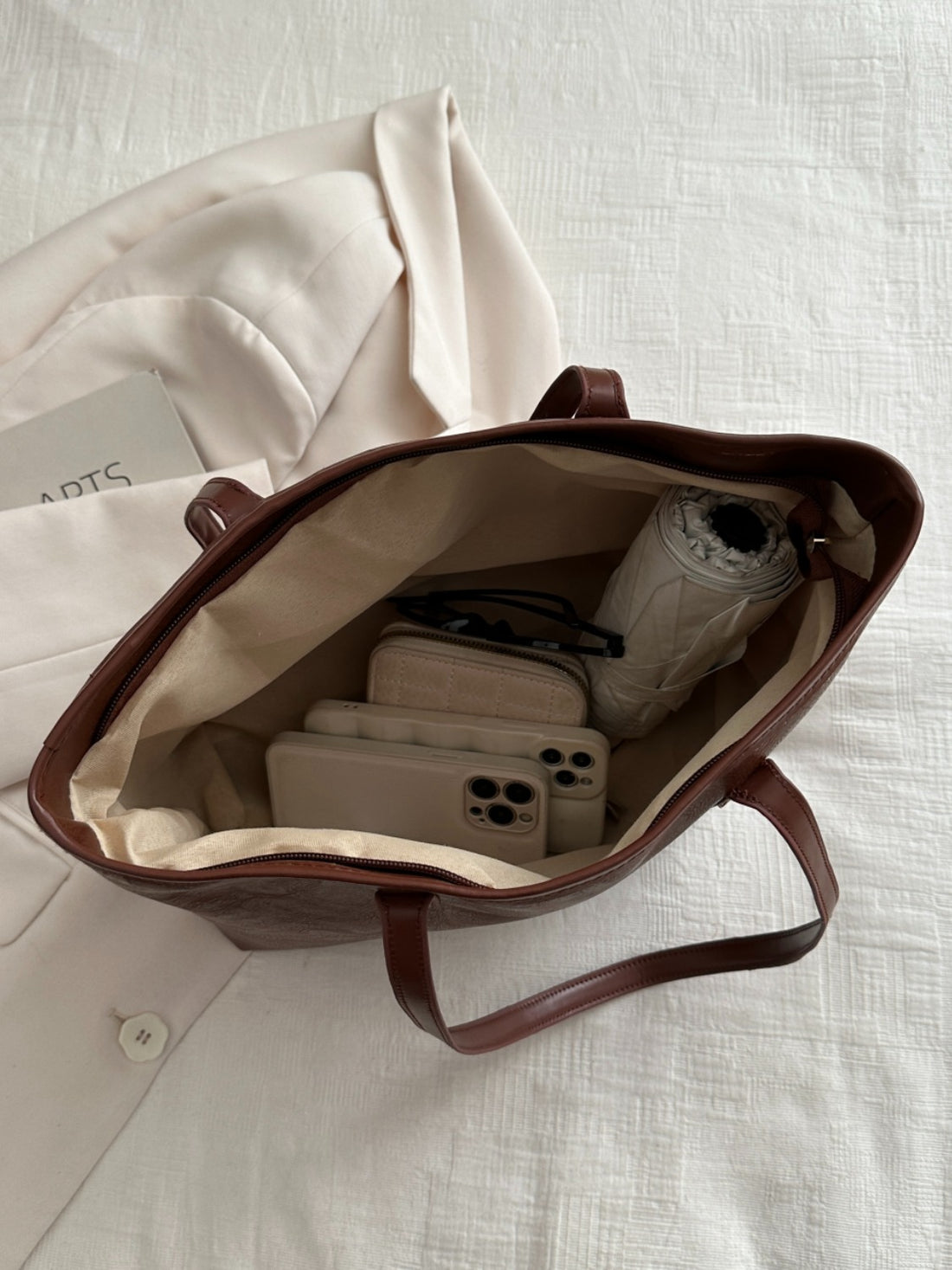 PU Leather Medium Shoulder Bag 