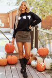 Ghost Round Neck Long Sleeve Sweatshirt 