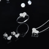 Moissanite 925 Sterling Silver Heart Necklace 