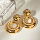 18K Gold-Plated Cutout Earrings 