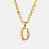 Titanium Steel Letter Pendant Necklace 