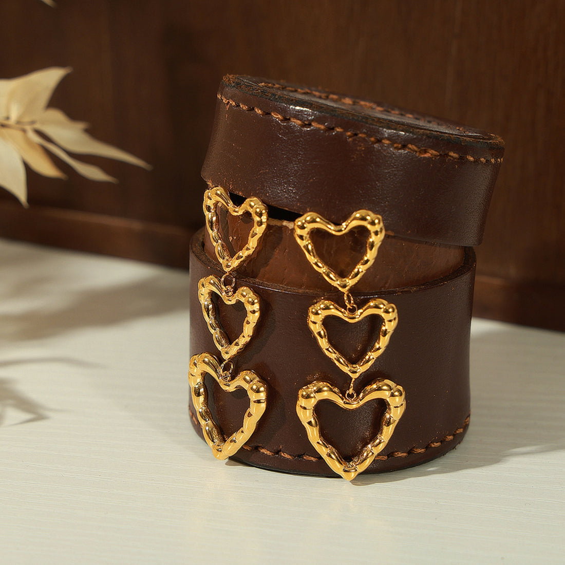 Titanium Steel Heart Earrings 