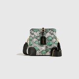 PU Leather Snakeskin Print Crossbody Bag 