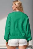 Double Take Full Size Nutcracker Sequin Bow Decor Cardigan 