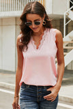 Eyelash Lace V-Neck Tank Top 
