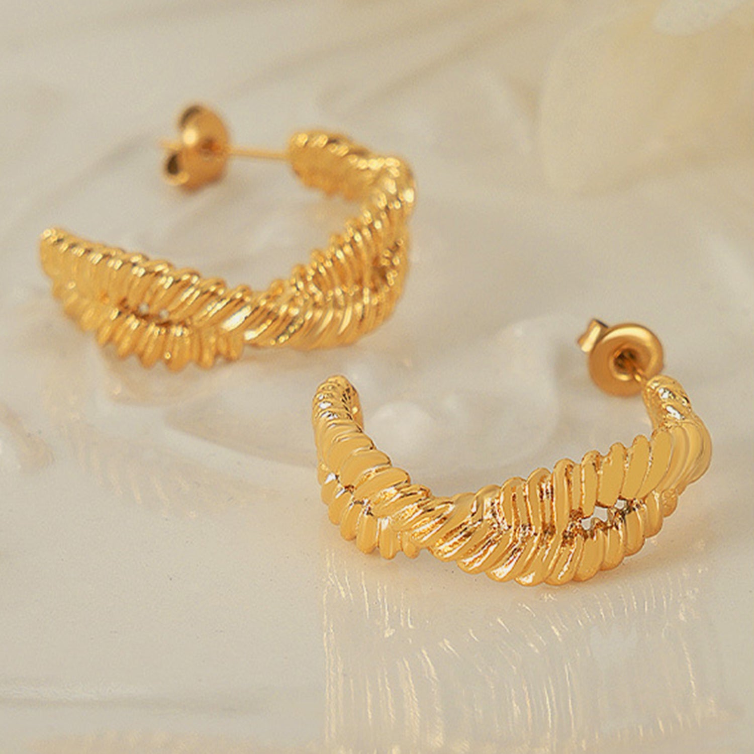 Titanium Steel Geometric Stud Earrings 