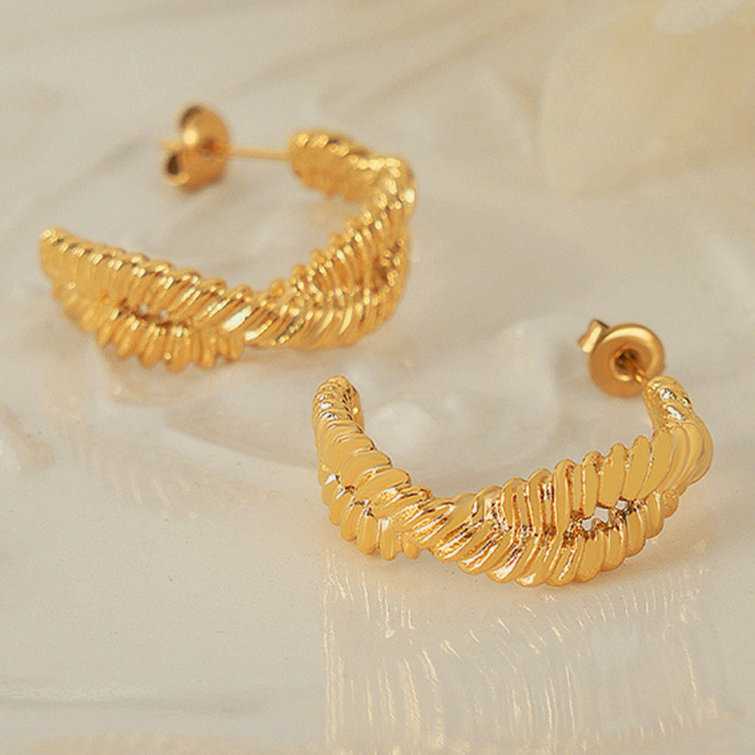 Titanium Steel Geometric Stud Earrings 