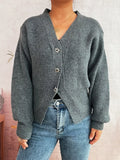 Button Up Long Sleeve Cardigan 