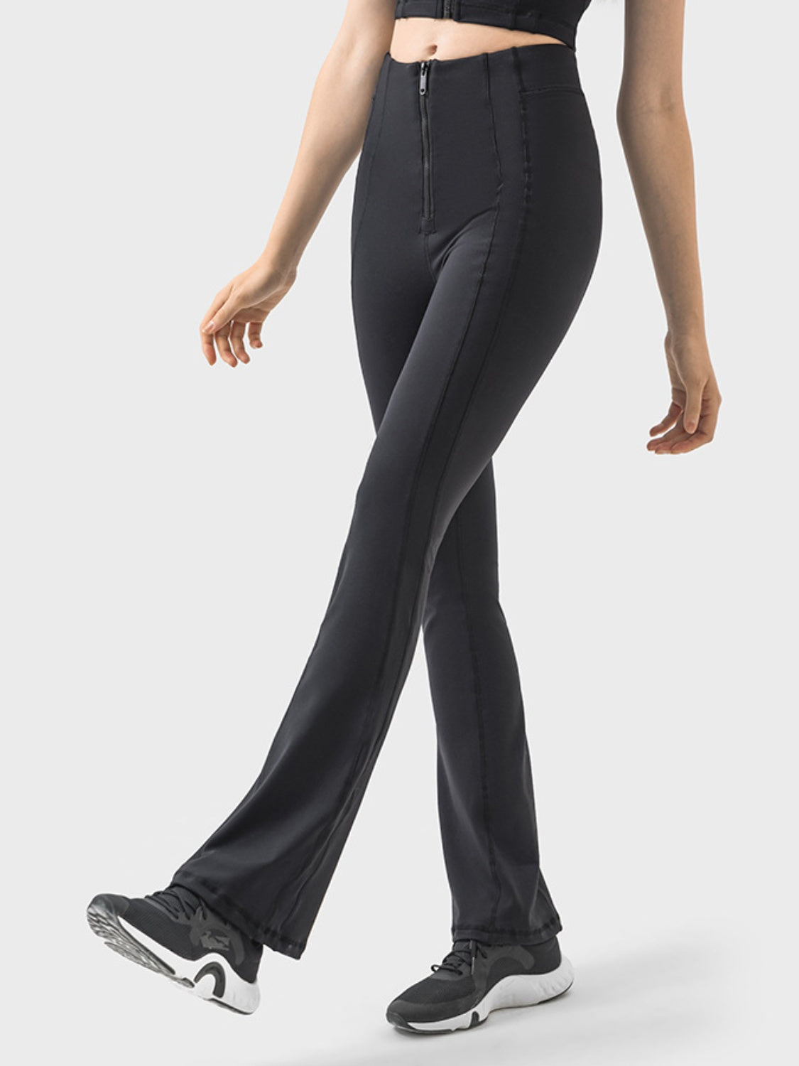 Millennia Zipper Detail High Waist Active Pants 