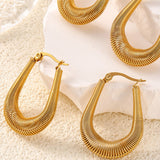 Titanium Steel U Shape Earrings 