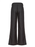 Wide Leg Flare Striped Pants 