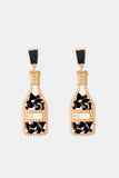 Wine Shape Zinc Alloy Acrylic Dangle Earrings 