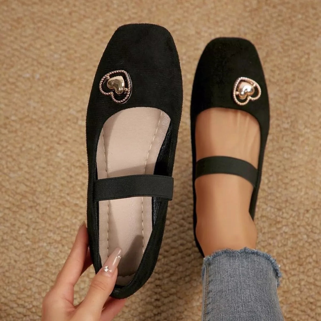 Square Toe Slip-Ons 