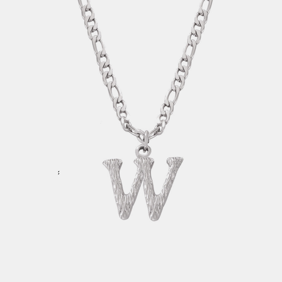 Titanium Steel Letter Pendant Necklace 