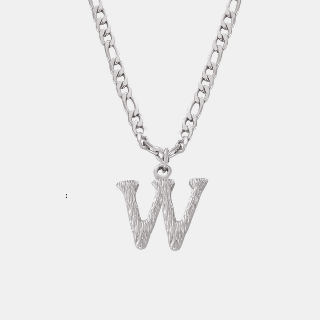 Titanium Steel Letter Pendant Necklace 