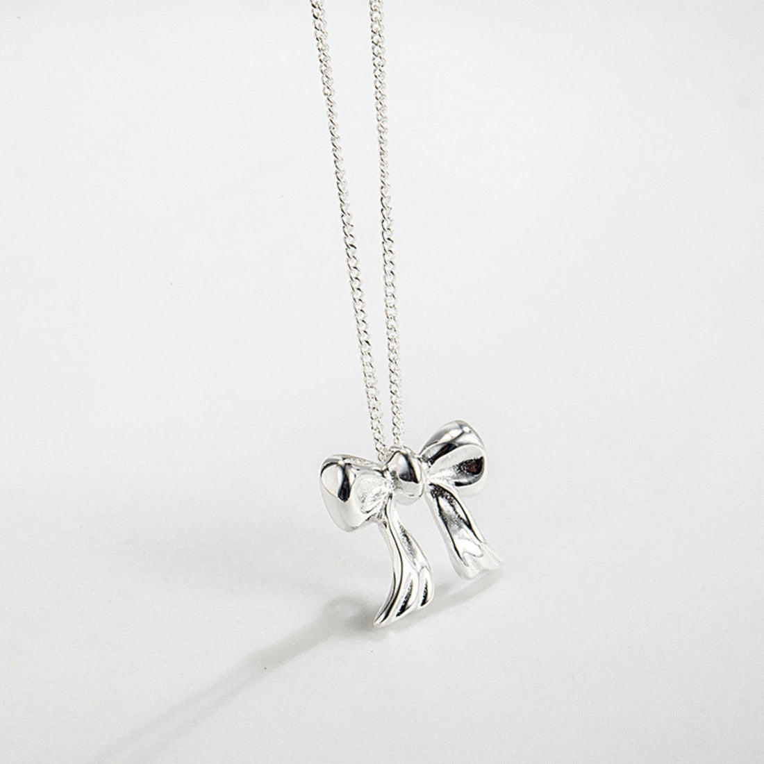 Copper Bow Shape Pendant Necklace 