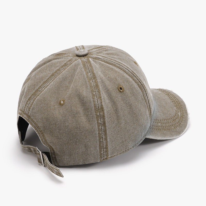 Distressed Washed Adjustable Baseball Cap 