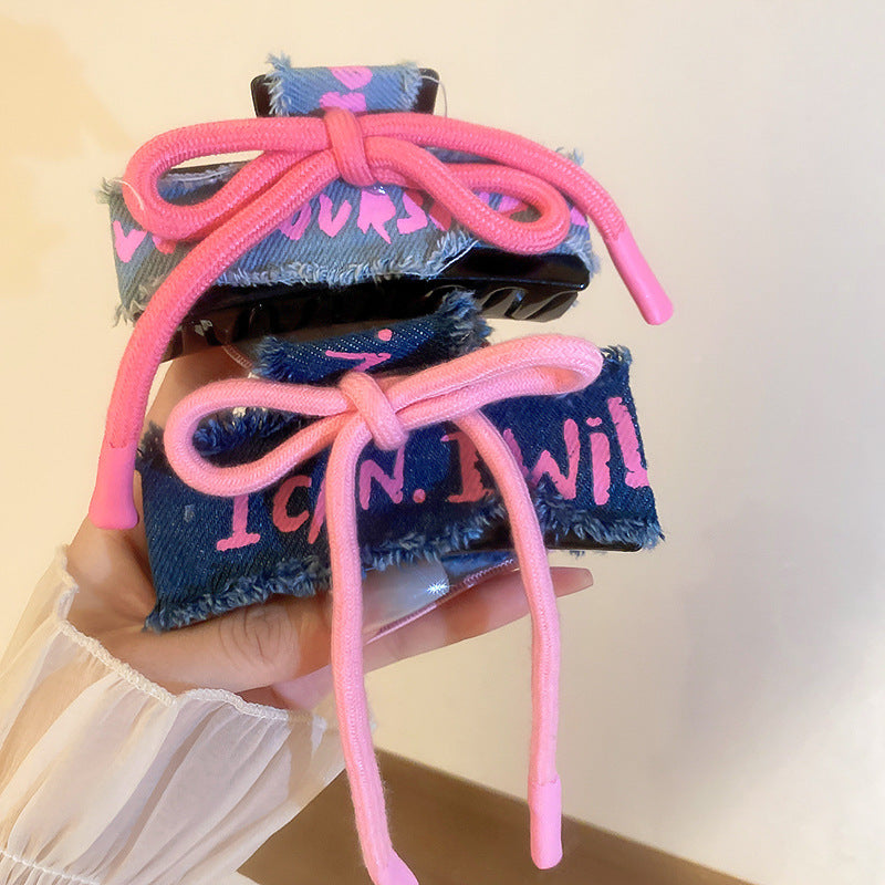 Acrylic Braided Rope Hair Claw Clip 