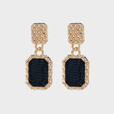 Geometric Alloy Dangle Earrings 