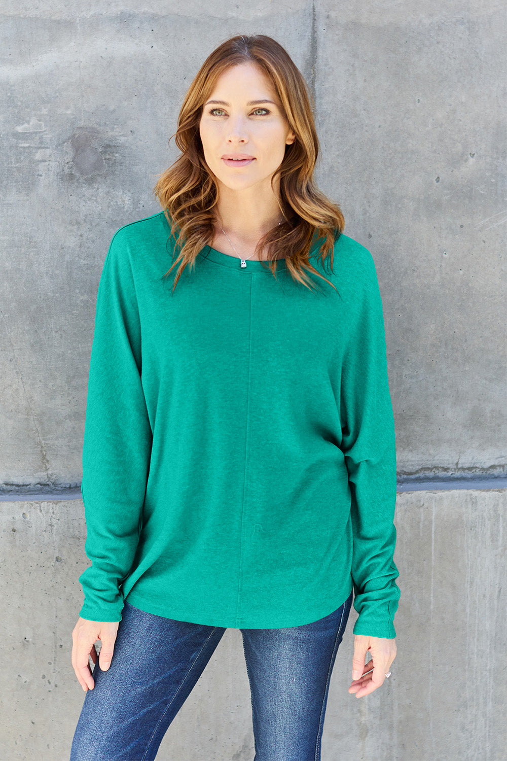 Double Take Full Size Round Neck Long Sleeve T-Shirt 