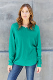 Double Take Full Size Round Neck Long Sleeve T-Shirt 