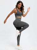 Scoop Neck Wide Strap Top and Pants Active Set 