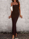 Devine Spaghetti Strap Bodyline Maxi Dress Dresses