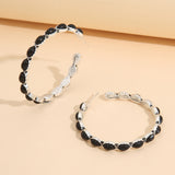 Artificial Turquoise C-Hoop Earrings 