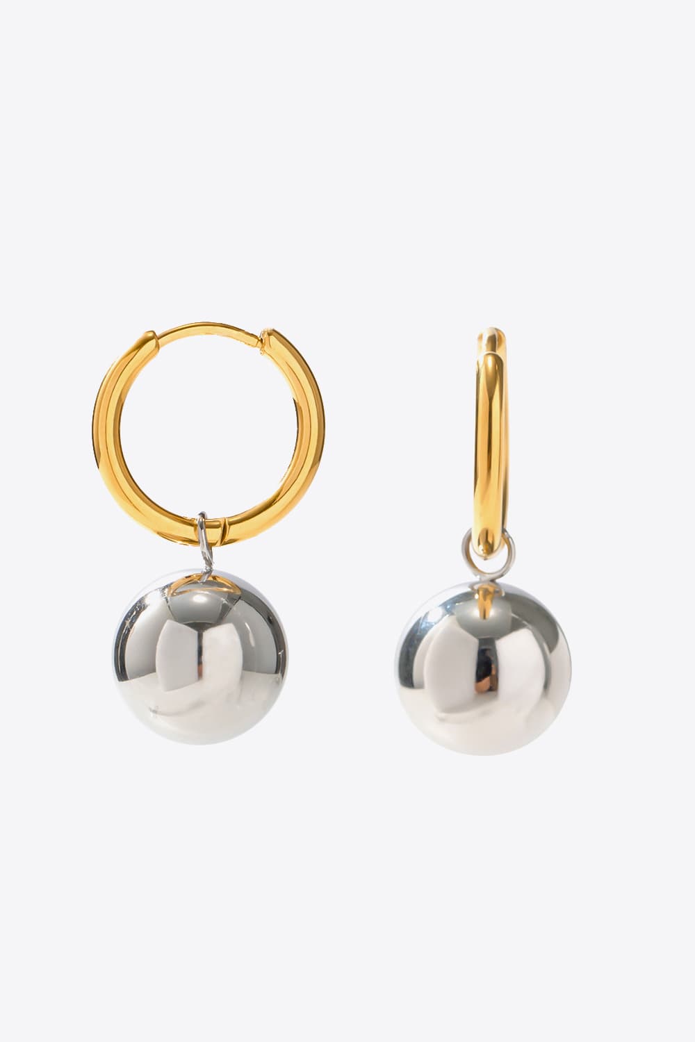 18K Gold-Plated Copper Ball Drop Earrings 