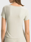Millennia Notched Short Sleeve Active T-Shirt 