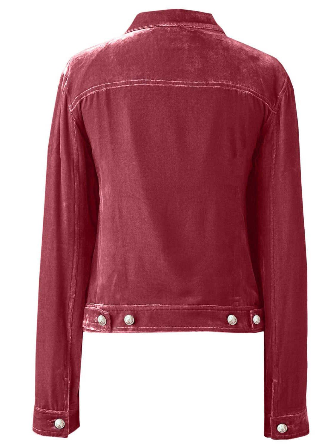 Button Up Long Sleeve Jacket with Chest Pockets 