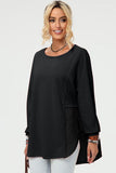 Double Take Full Size Long Sleeve High-Low T-Shirt 
