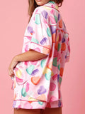 Button Up Half Sleeve Shirt and Shorts Lounge Set Lingerie & Nightwear