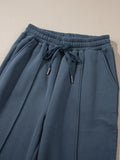 Collared Sweatshirt and High Waist Pants Active Set 